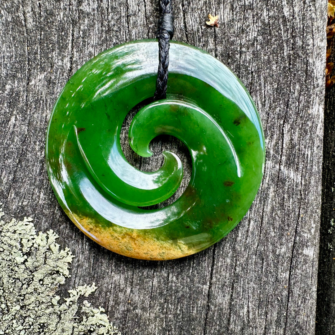 Large New Zealand greenstone koru