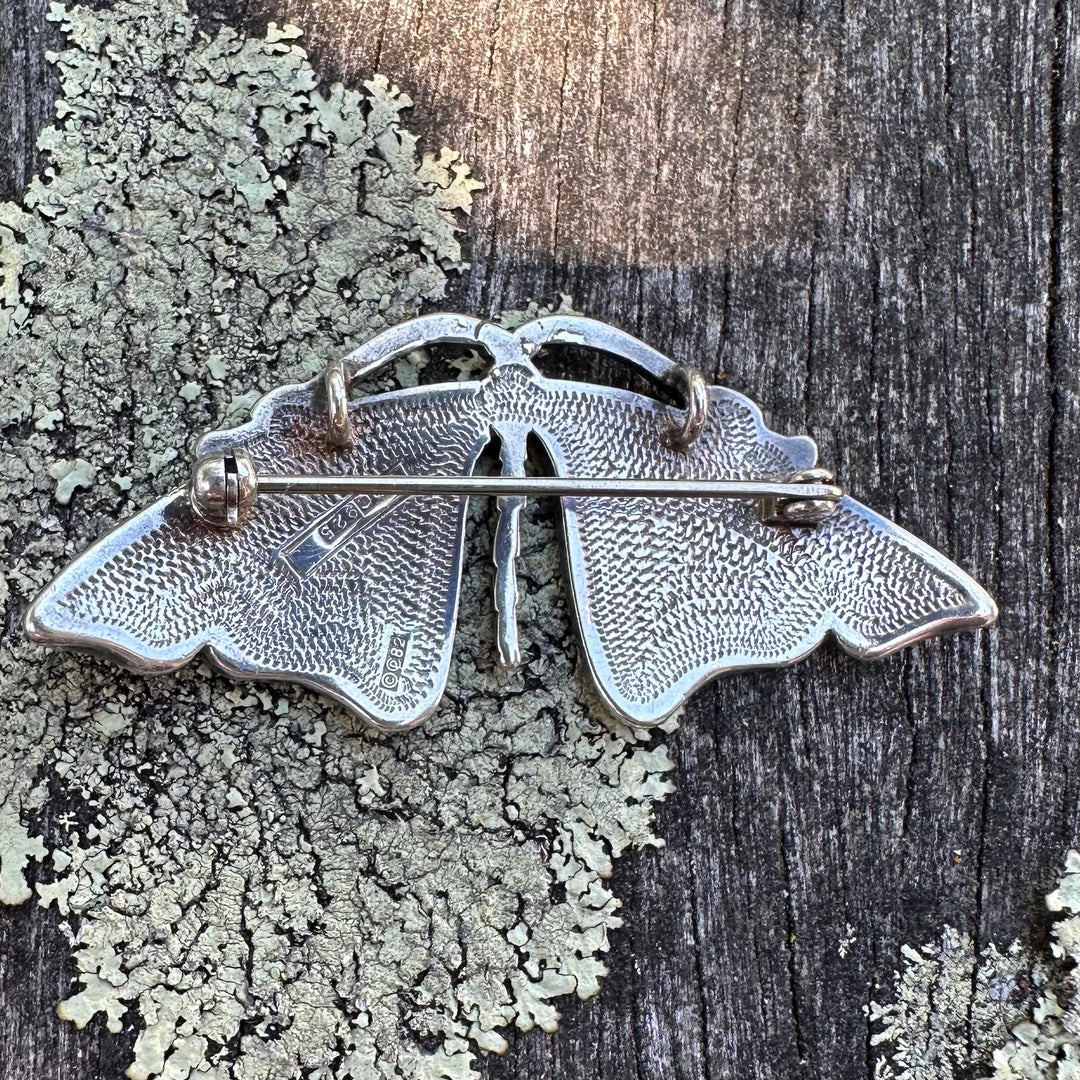 Vintage Pat Cheney butterfly pendant brooch