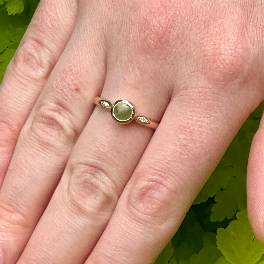 9ct Gold Marsden flower and diamond Amore ring