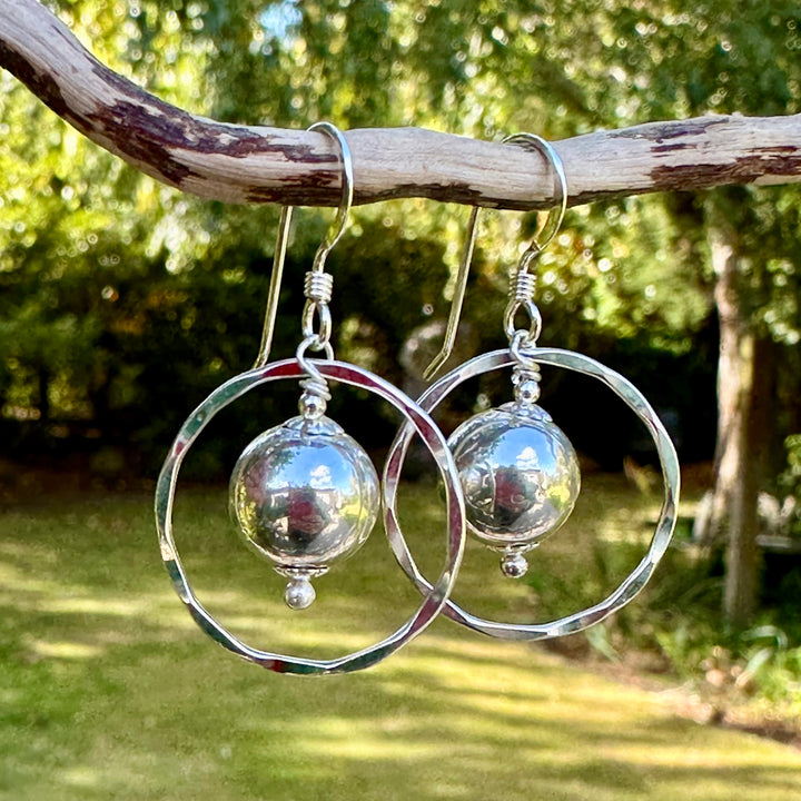 Sterling silver hoop earrings