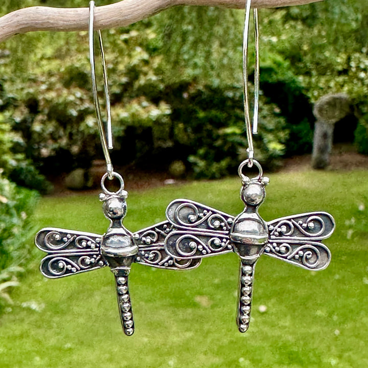 Sterling silver Dragonfly earrings