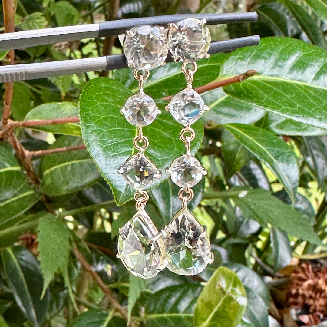 Prasiolite (green amethyst) Wild at heart earrings