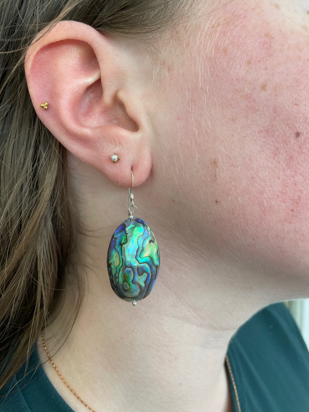 New Zealand paua shell earrings