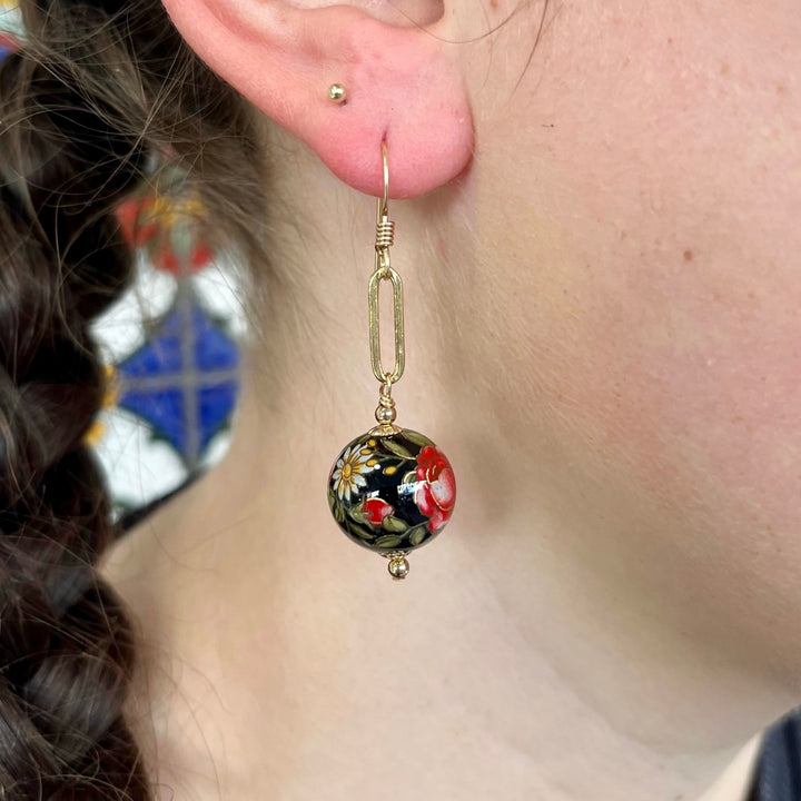 Japanese decal earrings