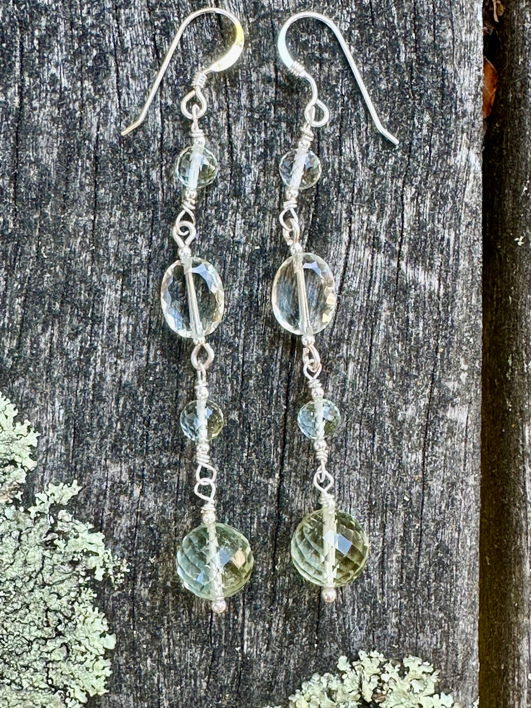 Prasiolite earrings