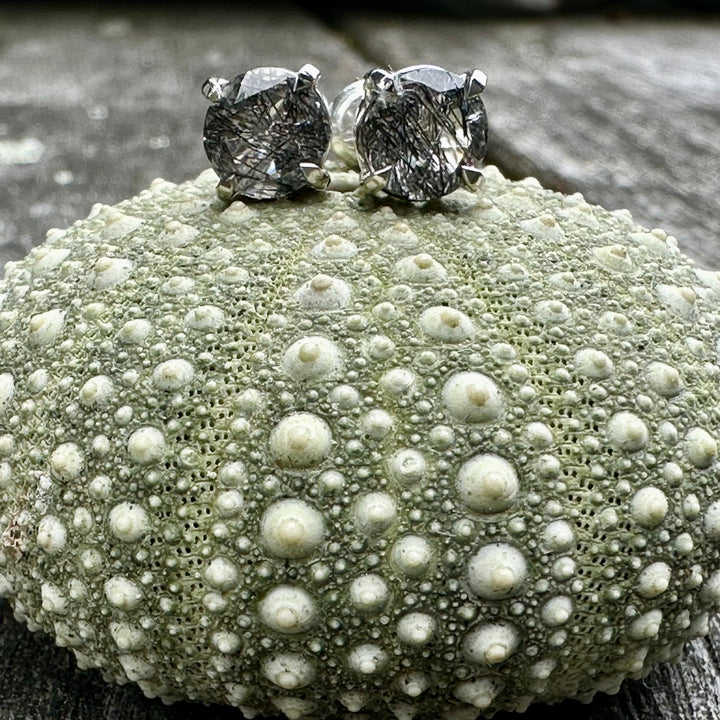 Tourminalated quartz studs