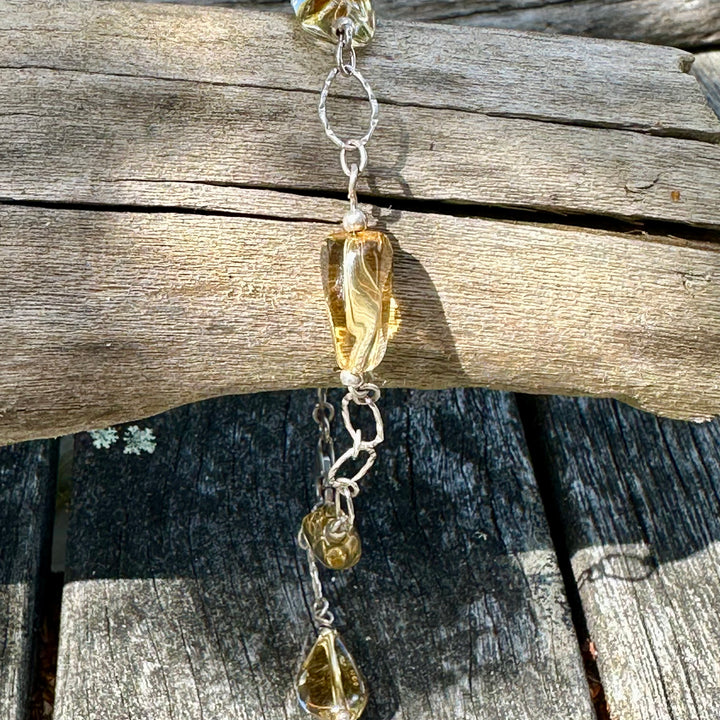 Citrine and sterling silver bracelet