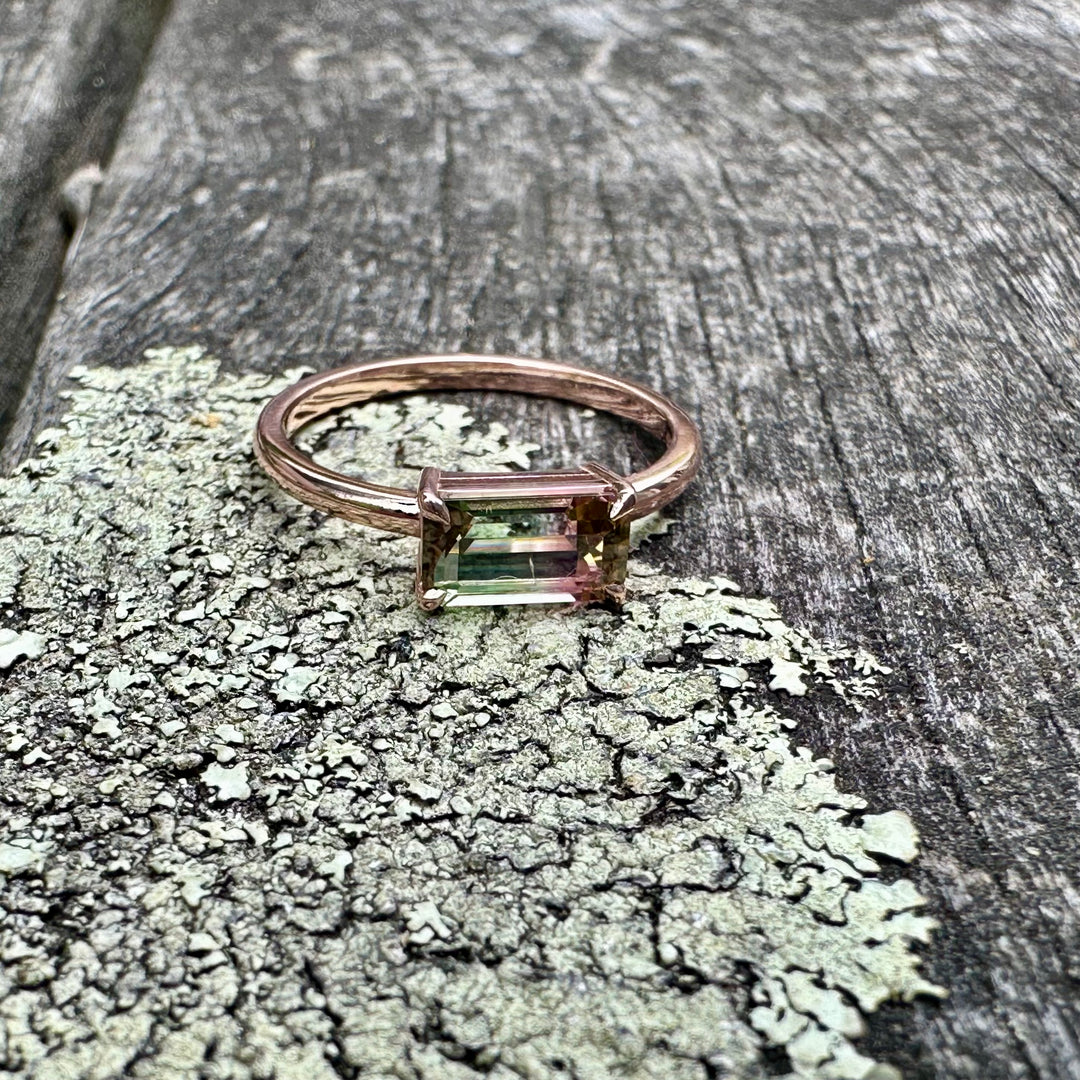 .96 ct watermelon tourmaline ring