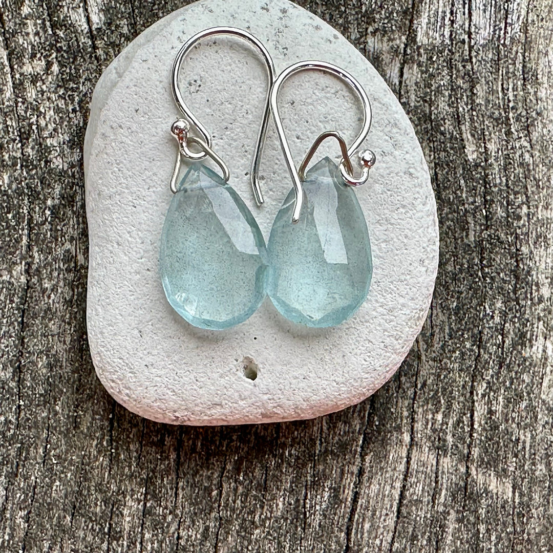 Aquamarine drop earrings