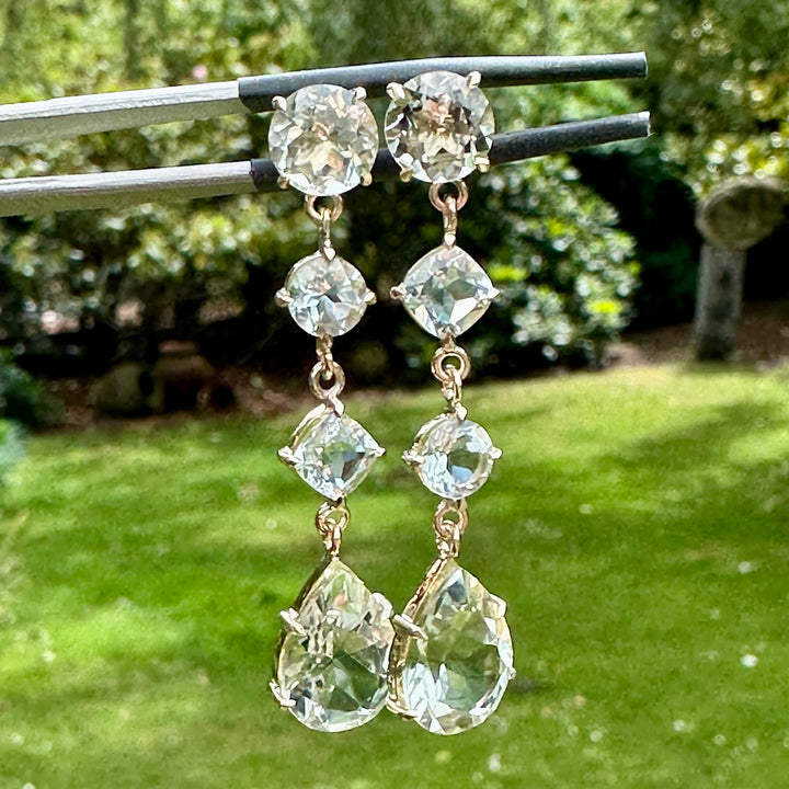 Prasiolite (green amethyst) Wild at heart earrings