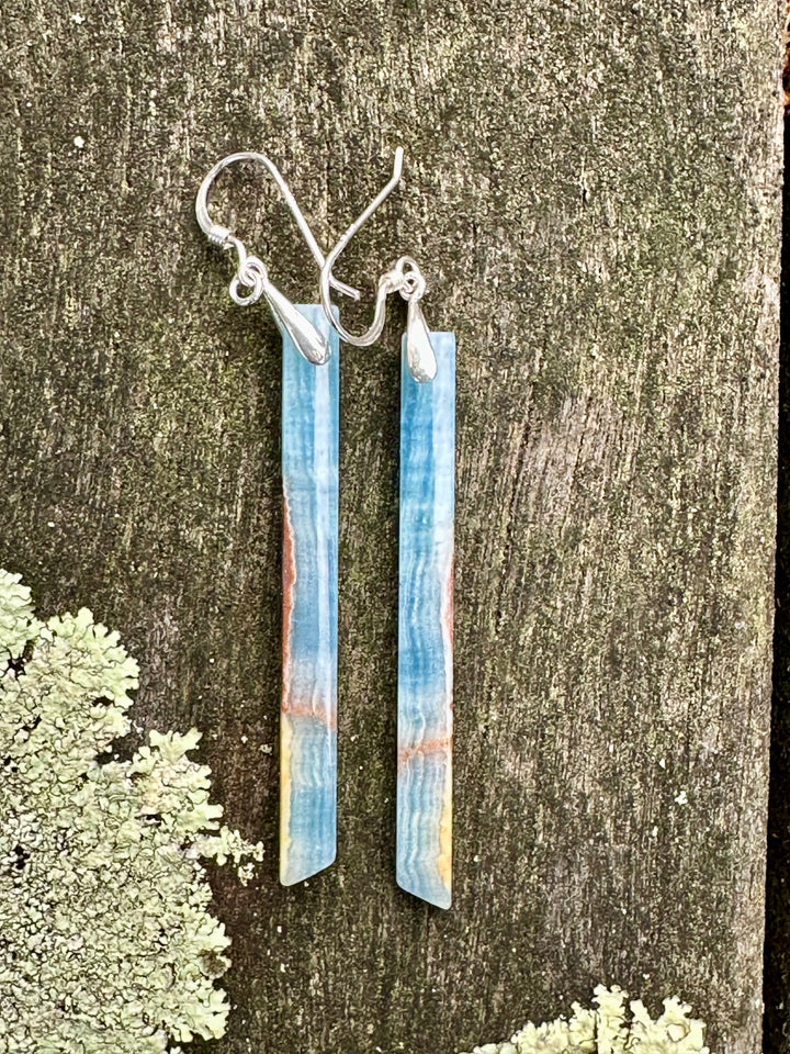 Lemurian aquatine earrings