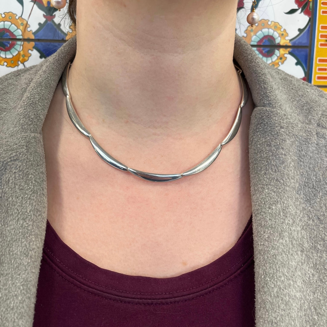 The Ingrid sterling silver collar necklace
