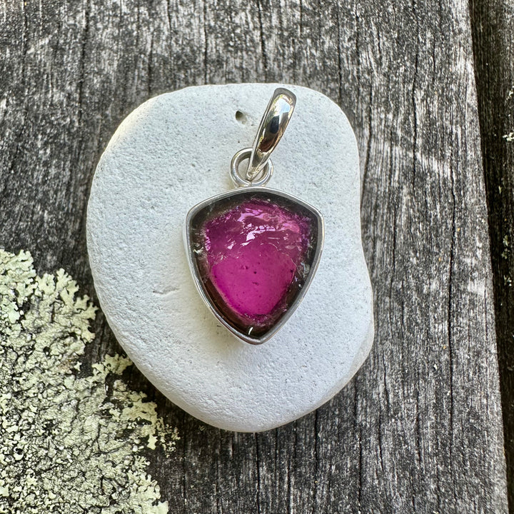 Watermelon tourmaline pendant