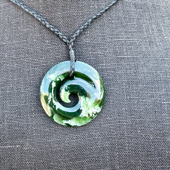 Small New Zealand greenstone koru