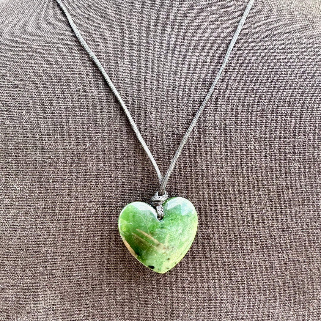 New Zealand greenstone heart (manawa)