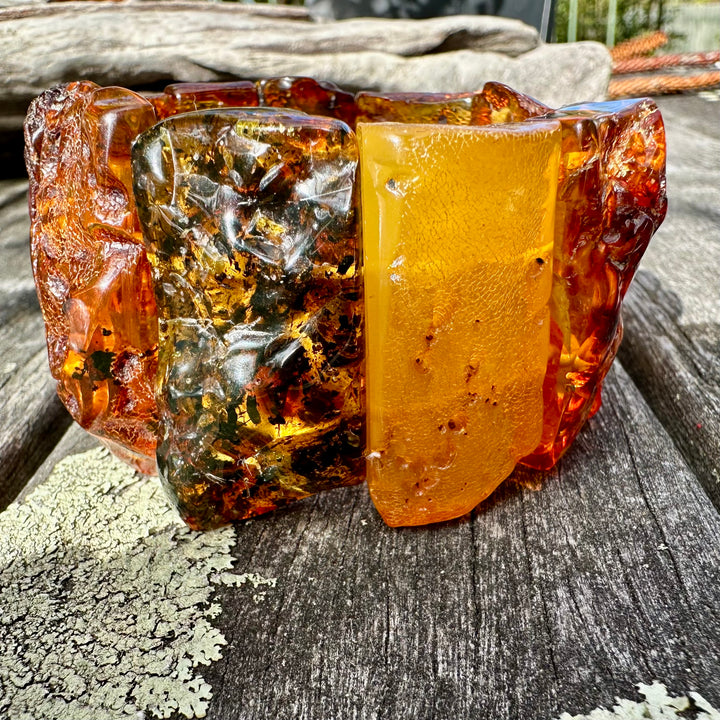 Chunky Baltic amber cuff