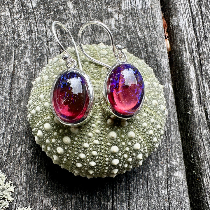 Vintage oval dragons breath earrings