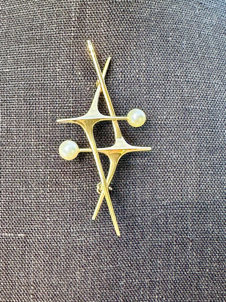 14ct modernist brooch