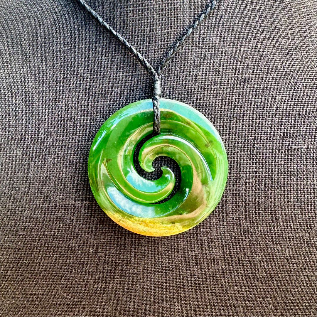 Large New Zealand greenstone koru