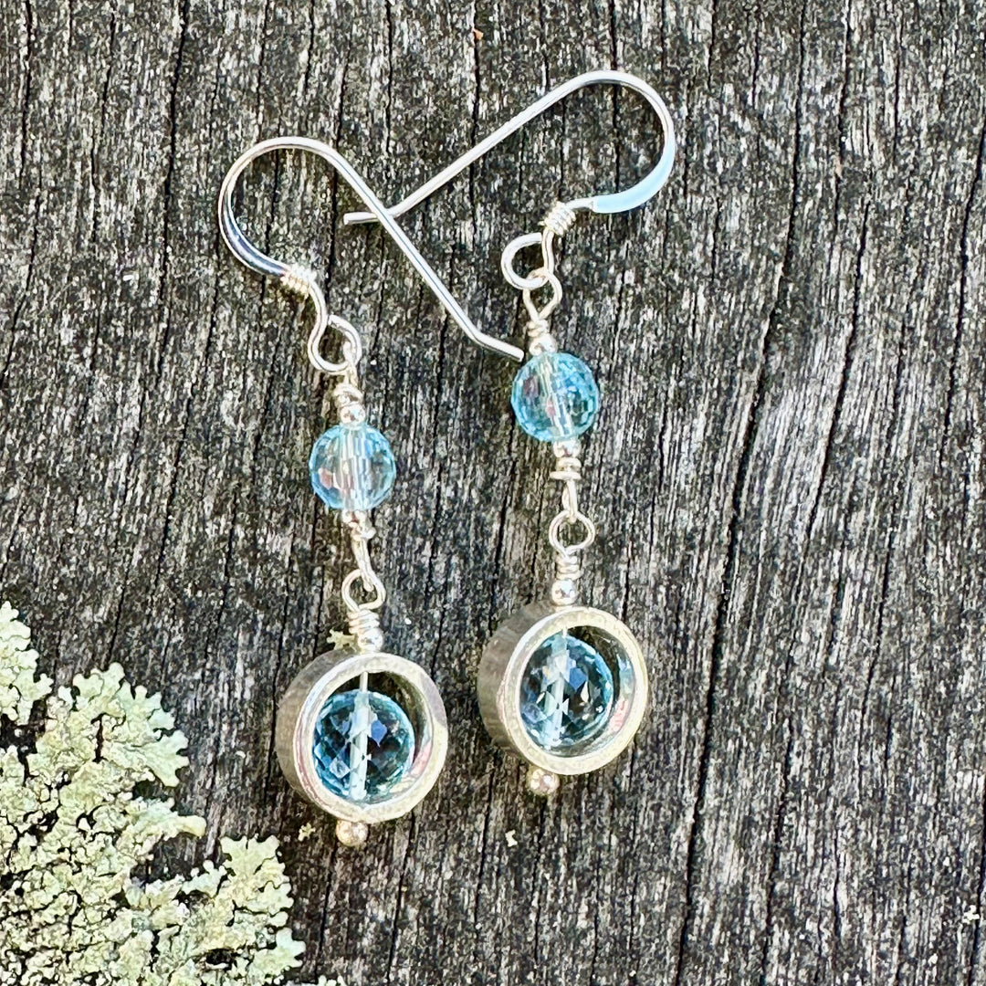 Blue topaz earrings