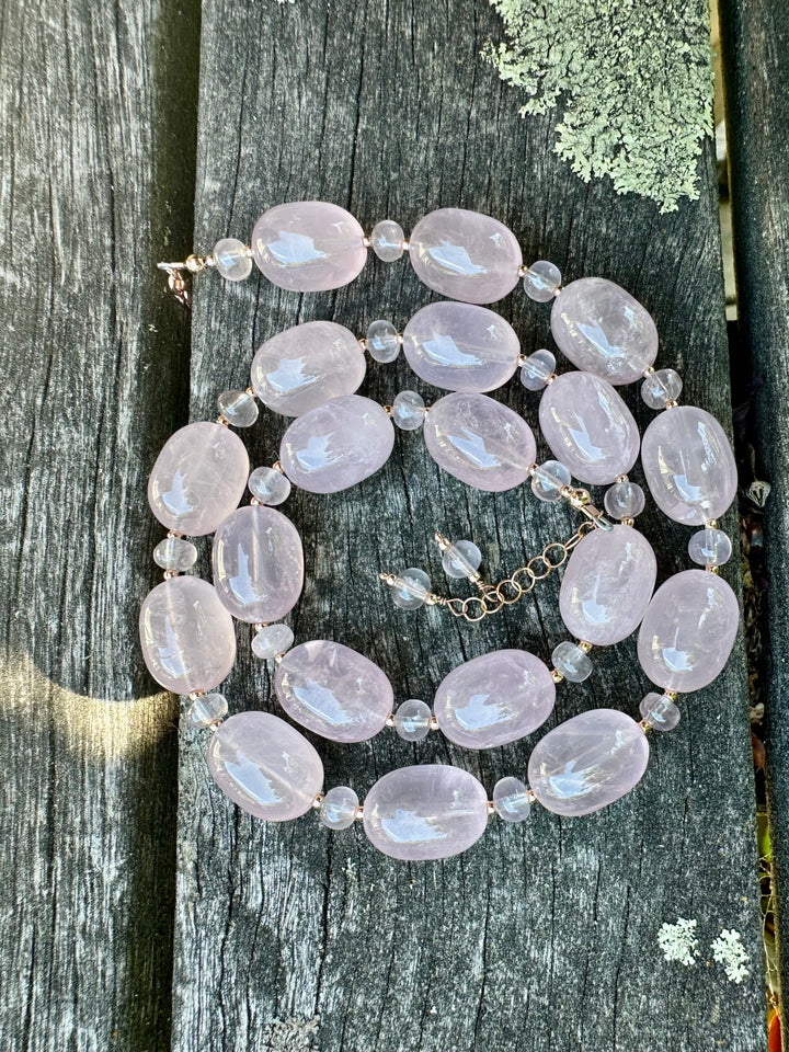 Rose quartz necklace