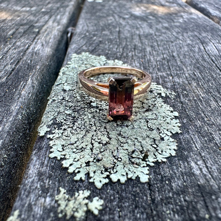 2.2ct watermelon tourmaline ring