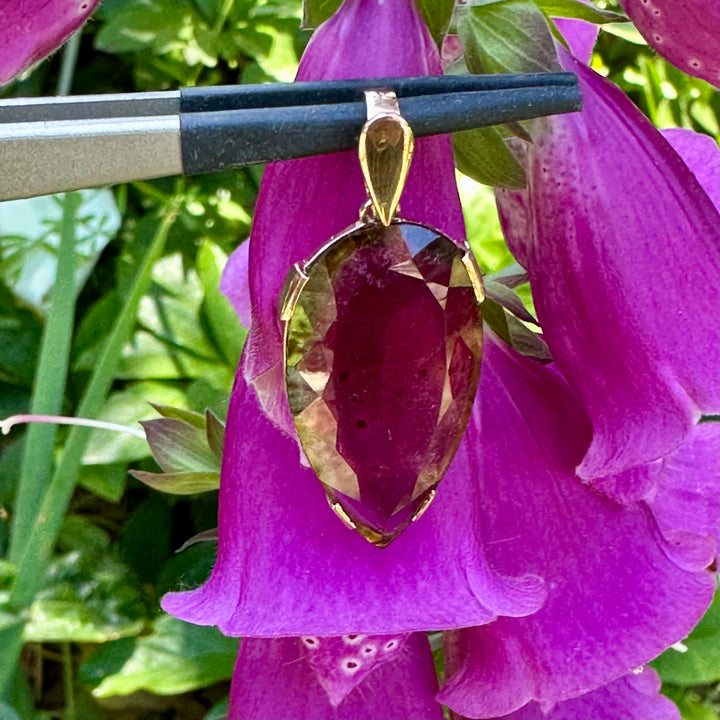 Brazilian watermelon tourmaline pendant