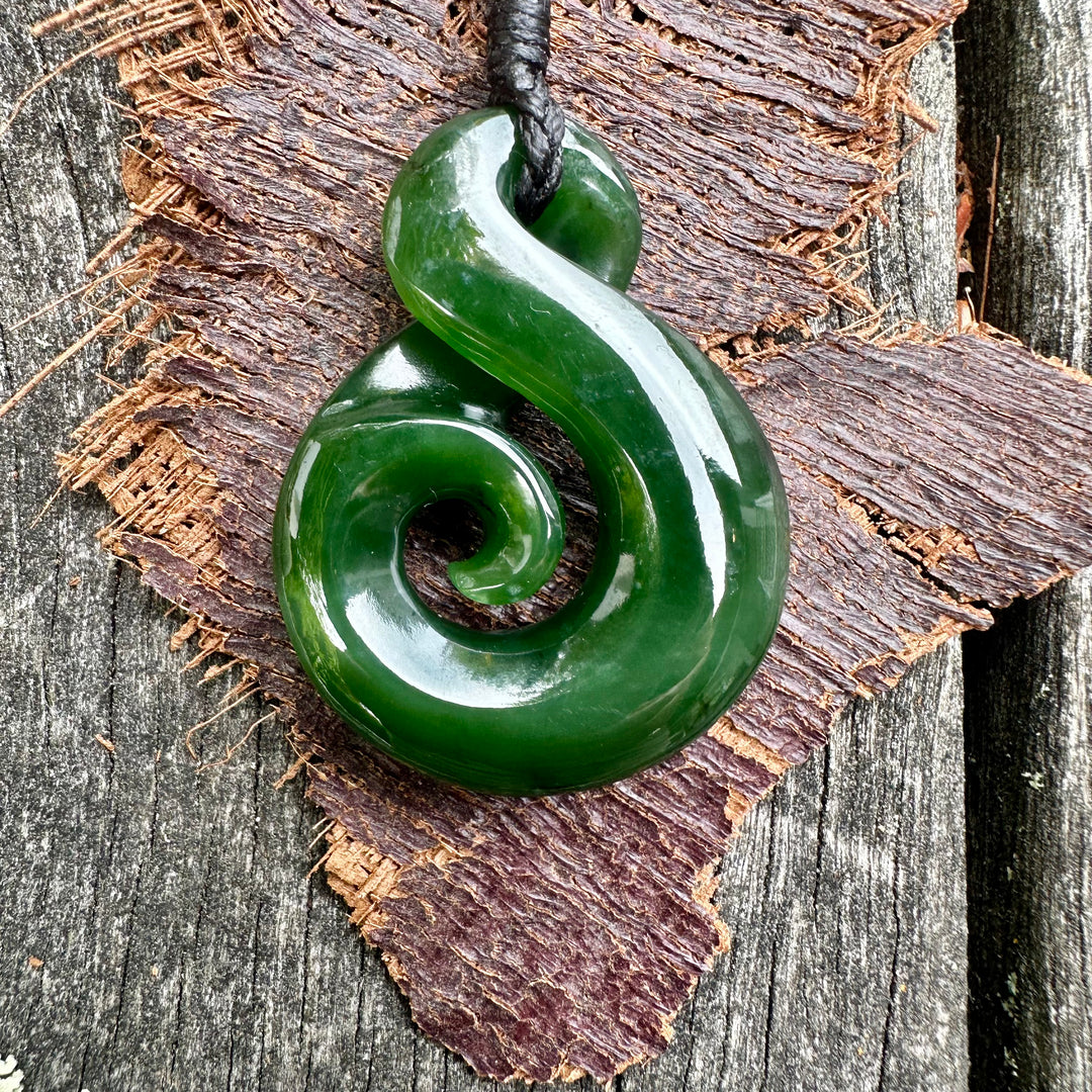 New Zealand greenstone rau kumara koru