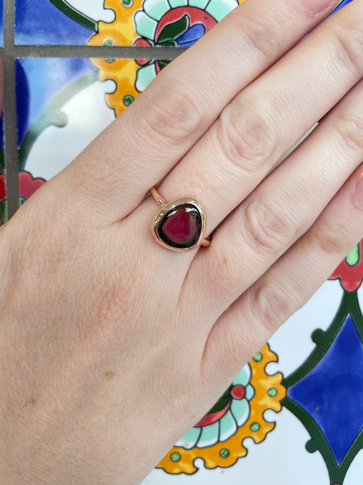 Watermelon Tourmaline ring