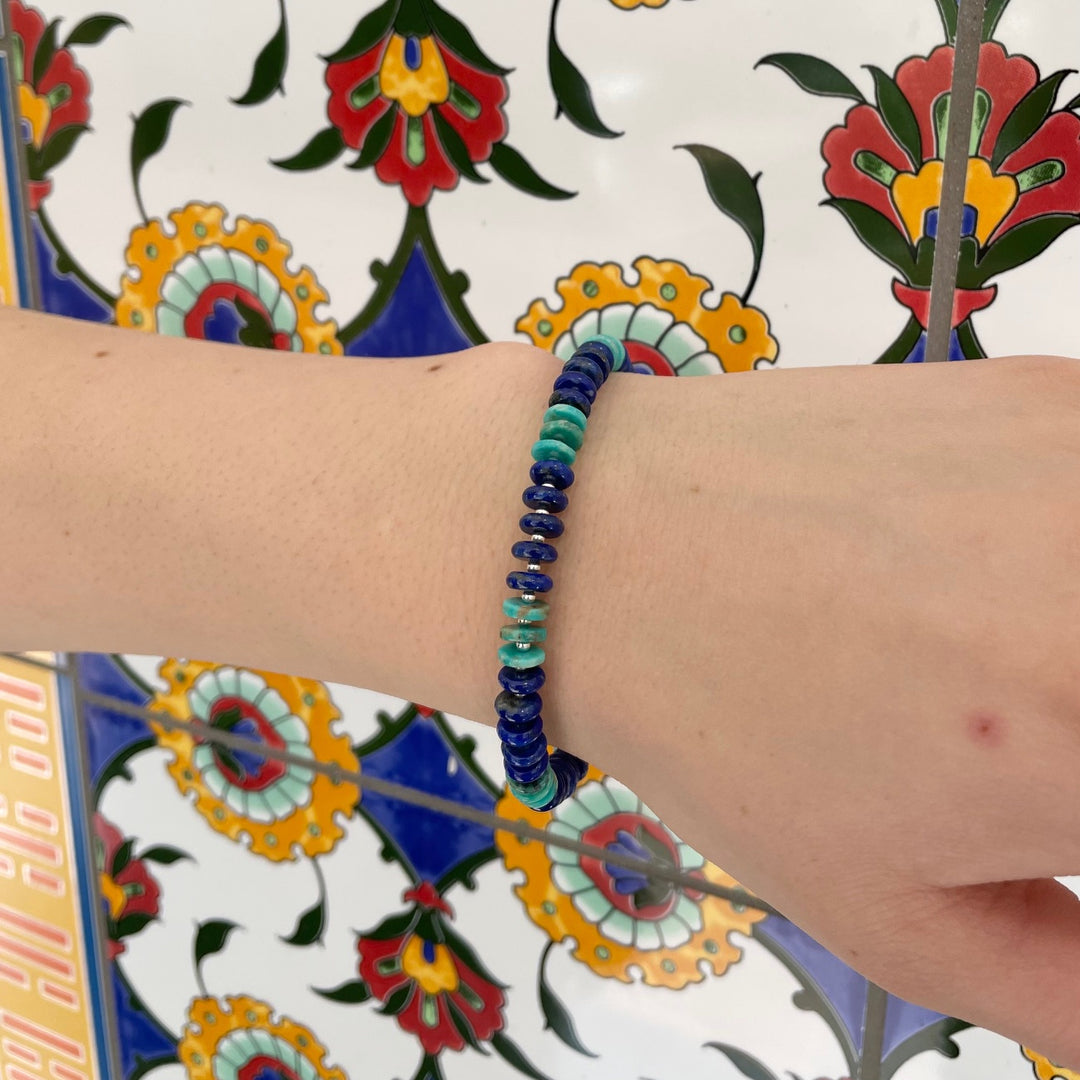 Lapis lazuli & turquoise bracelet