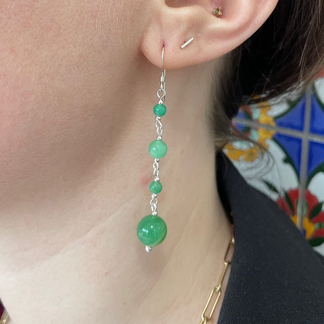 Chrysoprase earrings