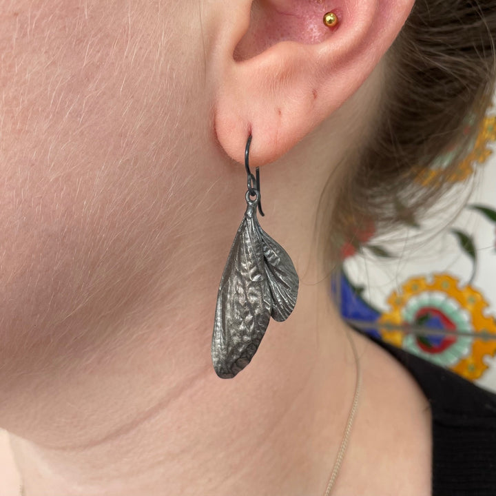 Scarab Beetle Wing Earrings