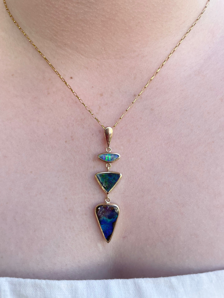 7.78 carat Australian boulder opal pendant