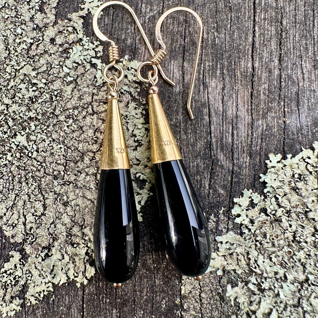 Black onyx earrings