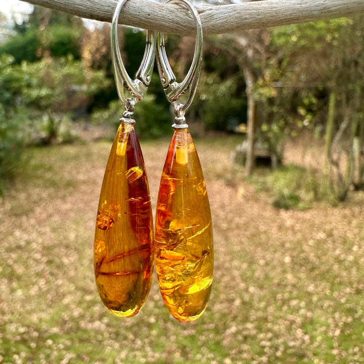 baltic amber drop earrings