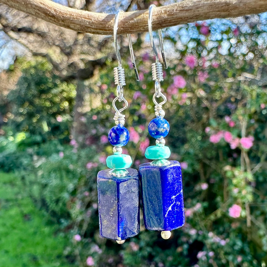 afghani lapis lazuli earrings