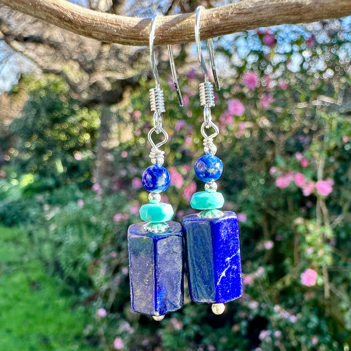 afghani lapis lazuli earrings