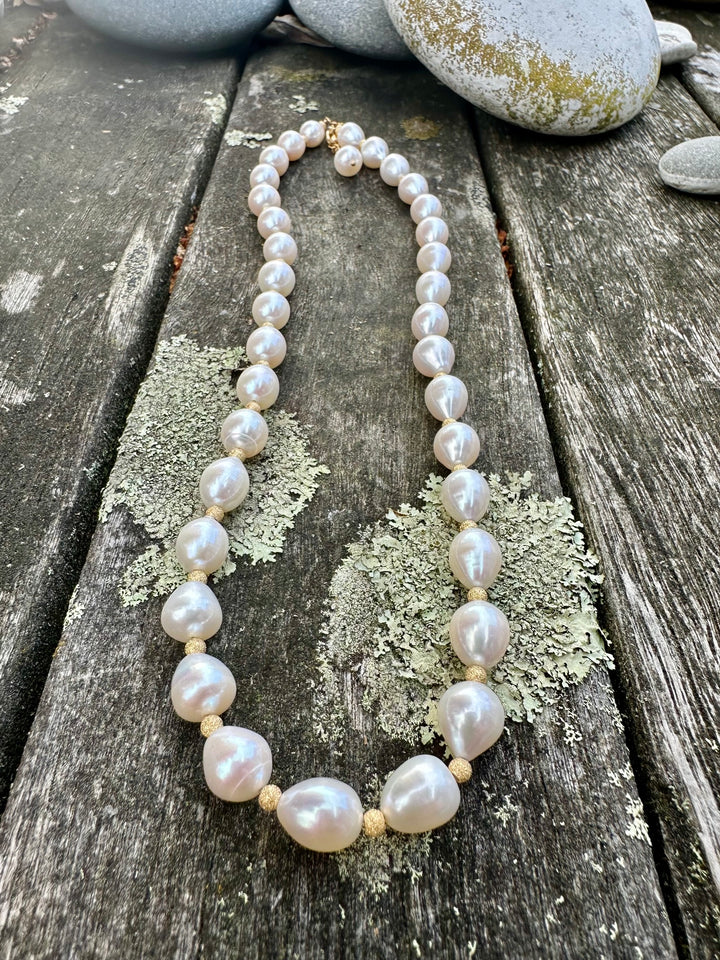 Cream freshwater pearl necklace