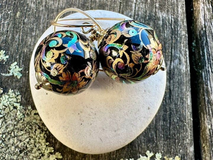 Japanese decal earrings