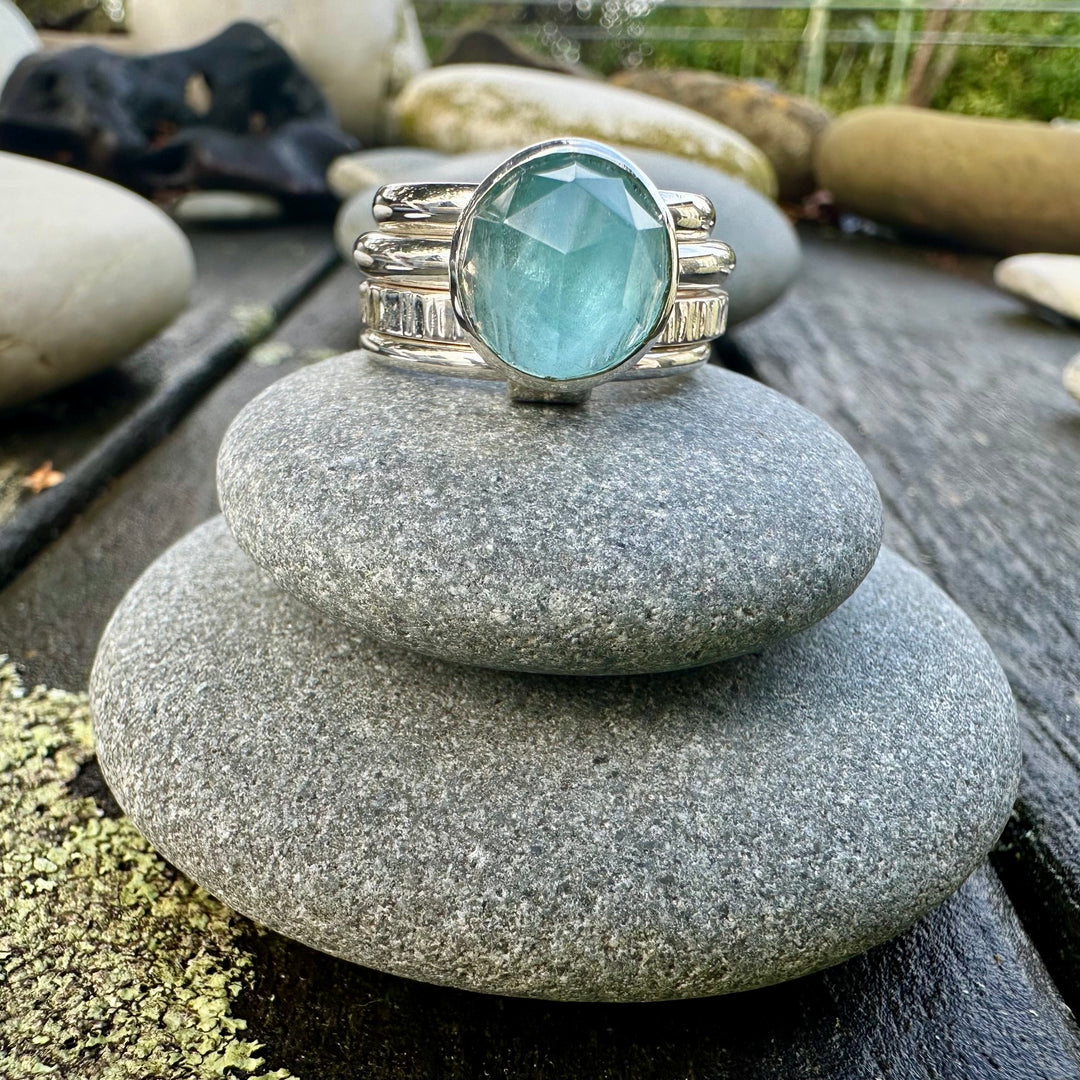4.11 carat aquamarine UNITY ring