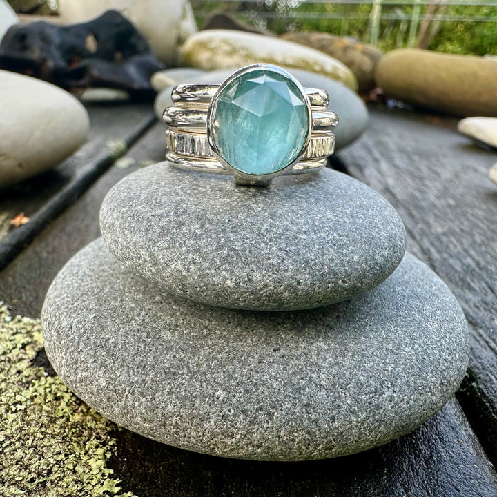 4.11 carat aquamarine UNITY ring