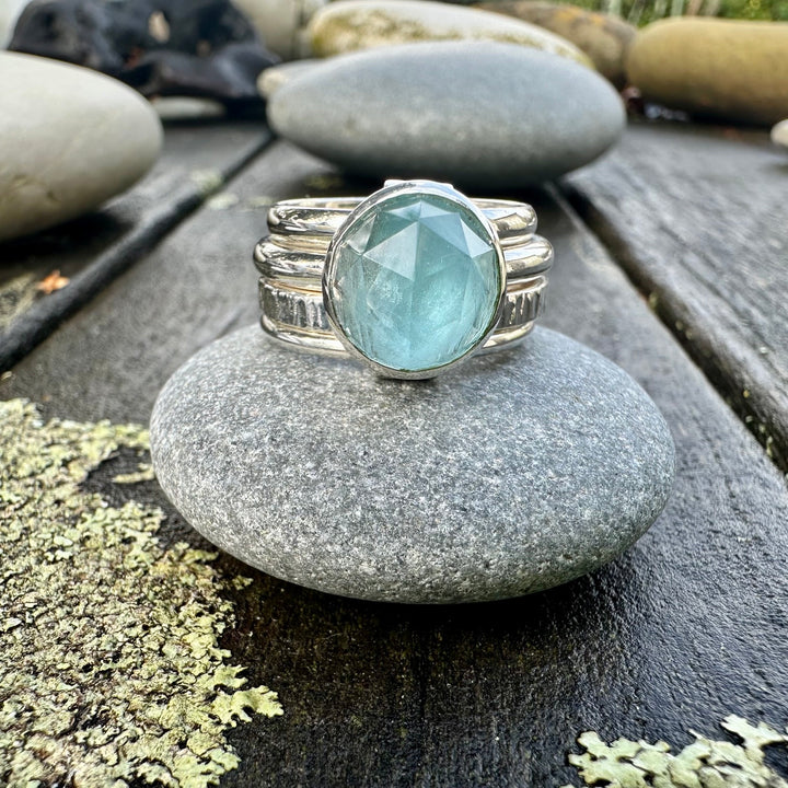4.11 carat aquamarine UNITY ring