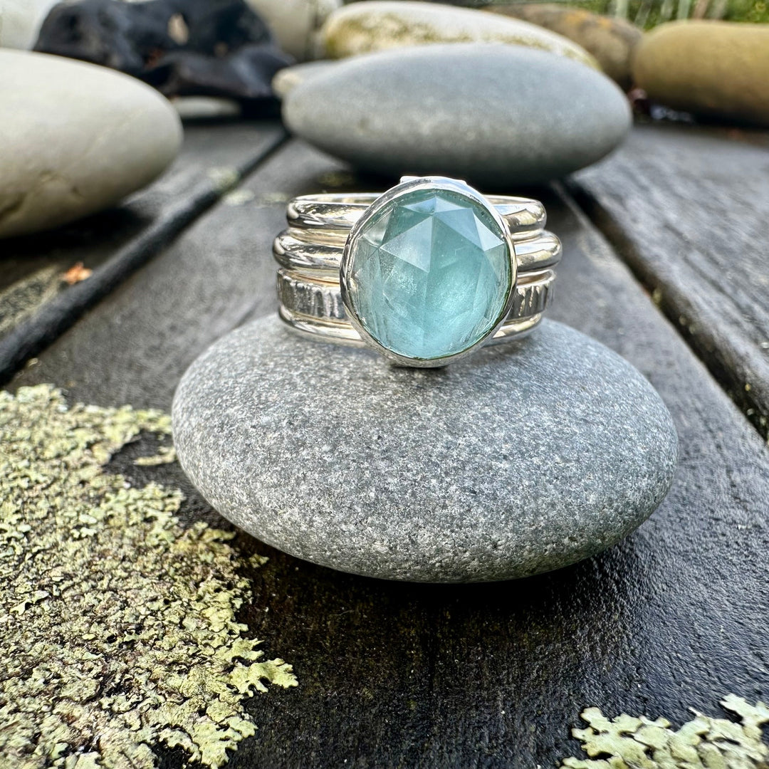 4.11 carat aquamarine UNITY ring