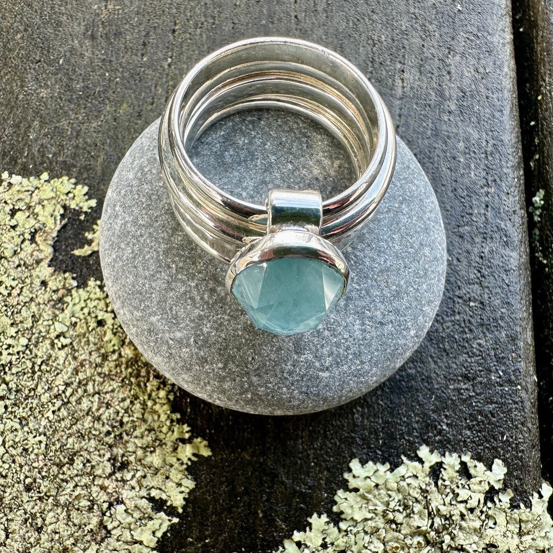 4.11 carat aquamarine UNITY ring