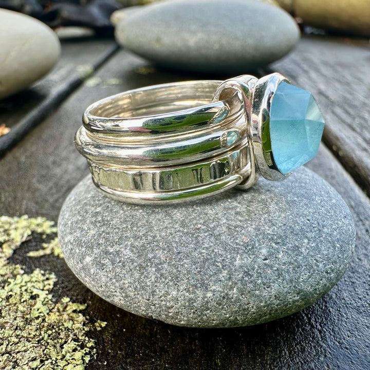 4.11 carat aquamarine UNITY ring