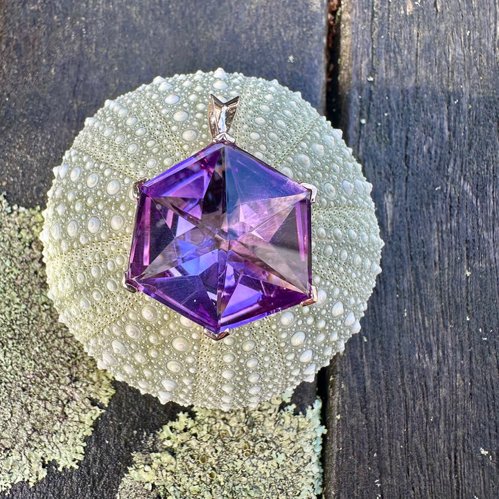 32 ct Contemporary cut Brazilian amethyst pendant