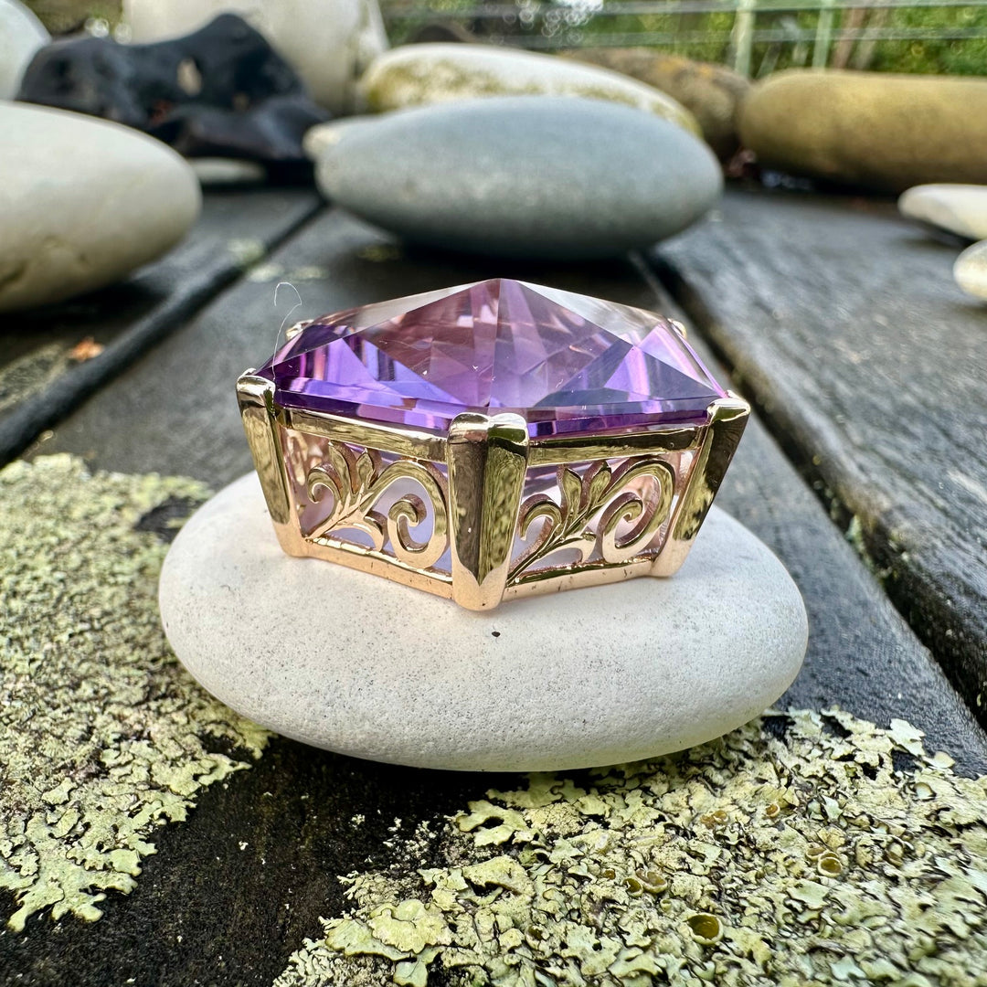 32 ct Contemporary cut Brazilian amethyst pendant