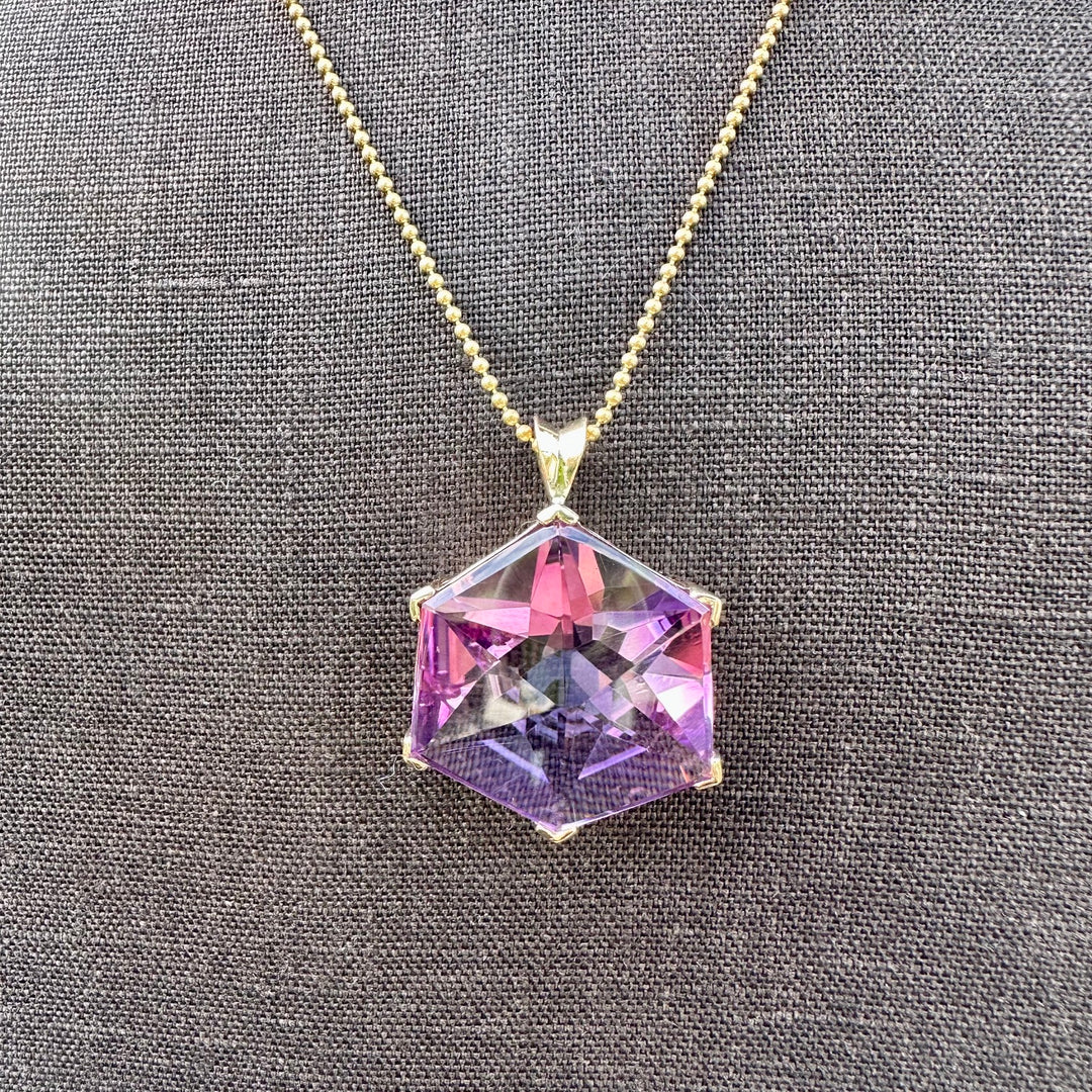 32 ct Contemporary cut Brazilian amethyst pendant