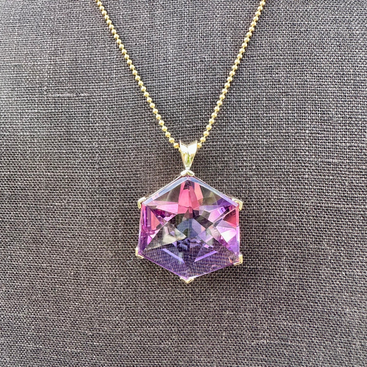 32 ct Contemporary cut Brazilian amethyst pendant