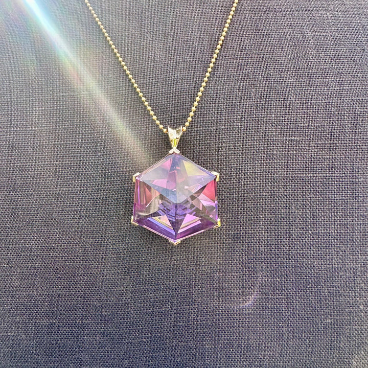 32 ct Contemporary cut Brazilian amethyst pendant
